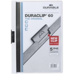 DURABLE DURACLIP ORIGINAL 60 Chemises à pince, A4, gris