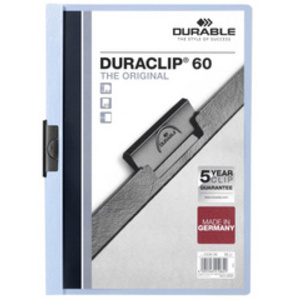 DURABLE DURACLIP ORIGINAL 60 Chemises à pince, A4, gris