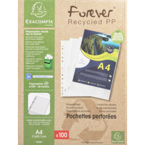 EXACOMPTA Pochette perforée Forever, A4, PP, grainé