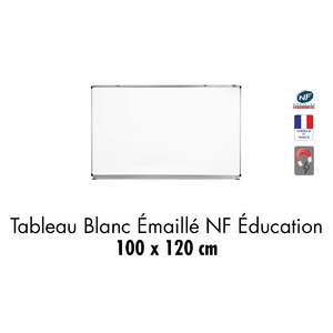 TAB. BLANC EMAILLE NF EDUC.   100 X 120 CM