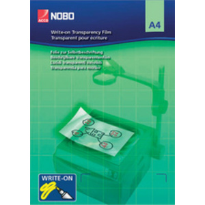 nobo Film transparent pour retro-projecteur, A4, 120 microns