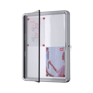 nobo Vitrine d'affichage Premium Plus, fond en métal, 4x A4