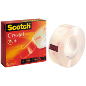 Scotch Ruban adhésif Crystal Clear 600, 19 mm x 33 m, carton