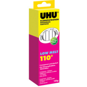 UHU Recharge de colle Low Melt, 200 g, transparent