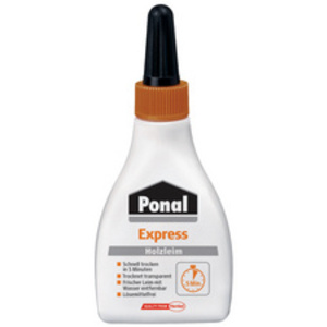 Ponal Colle à bois Express, sans solvant, tube de 120 g