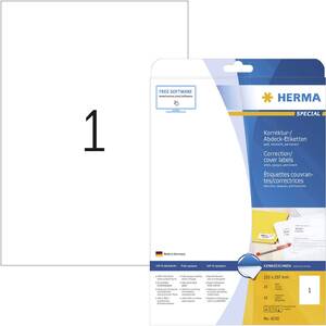 HERMA Etiquette couvrante/correctrice SPECIAL, 210 x 297 mm