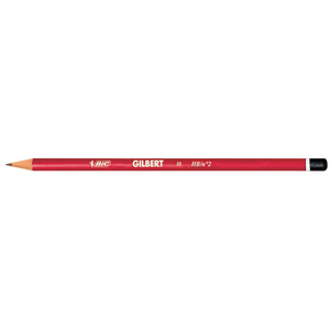 BIC Crayon Gilbert 33, dureté: HB, rond, laqué en rouge