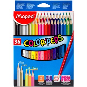 Maped Crayon de couleur COLOR'PEPS Star, étui carton de 36