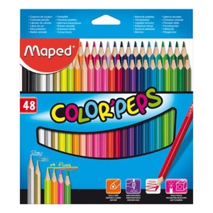 Maped Crayon de couleur COLOR'PEPS Star, étui carton de 48