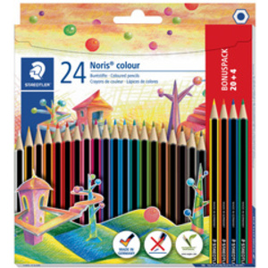 STAEDTLER Crayon de couleur Noris Colour, étui carton de 24