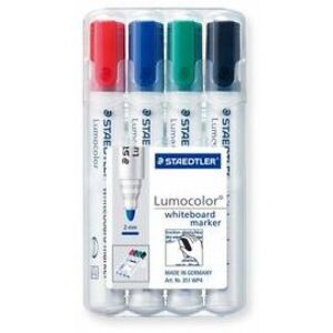 STAEDTLER Marqueur tableau blanc 351 Lumocolor, étui de 4