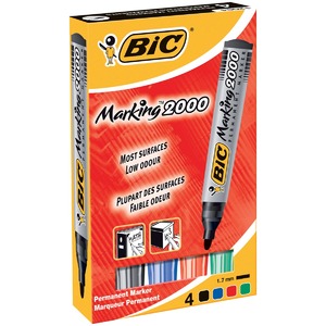 BIC Marqueur permanent 2000 Ecolutions, pointe ogive, étui