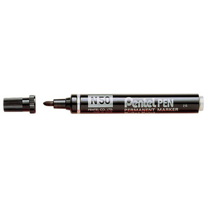 Pentel Marqueur permanent N50, pointe ogive, noir