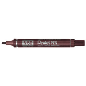 Pentel Marqueur permanent N50, pointe ogive, marron