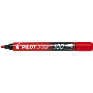 PILOT Marqueur permanent 100, pointe ogive, rouge