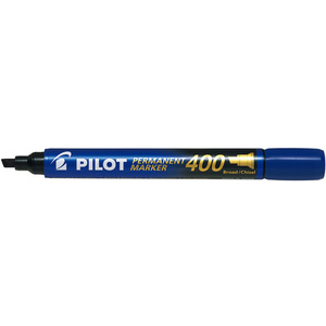 PILOT Marqueur permanent 400, pointe biseautée, bleu