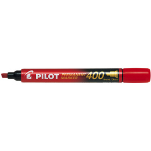 PILOT Marqueur permanent 400, pointe biseautée, rouge