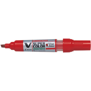 PILOT Marqueur permanent V SUPER COLOR, biseauté, rouge