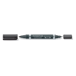 STAEDTLER Marqueur permanent 348 Lumocolor duo, noir