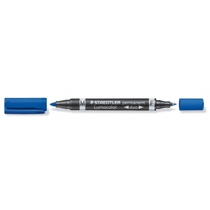 STAEDTLER Marqueur permanent 348 Lumocolor duo, bleu