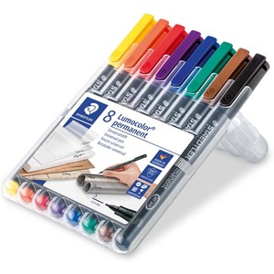 STAEDTLER Marqueur permanent 313S Lumocolor, étui de 8