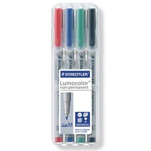 STAEDTLER Marqueur non permanent 315M Lumocolor, étui de 4