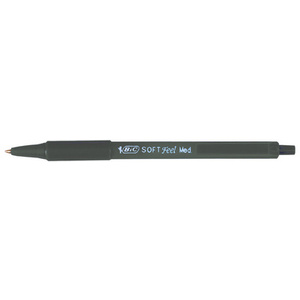 BIC Stylo à bille rétractable Soft Feel Clic grip, noir