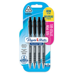 Paper:Mate Stylo encre gel FlexGrip GEL, blister de 4, noir