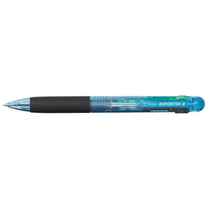 TOMBOW Stylo à bille 4 couleurs Reporter4, bleu-transparent