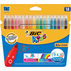 BIC KIDS Feutre Kid Couleur medium, étui en carton de 18