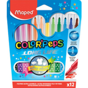 Maped Feutre COLOR'PEPS, étui carton de 12, largeur de tracé