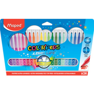 Maped Feutre COLOR'PEPS, étui en carton de 24, largeur du