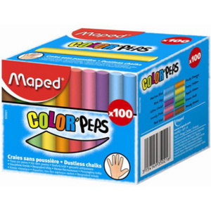 Maped Craie pour tableau COLOR'PEPS, rond, assorti