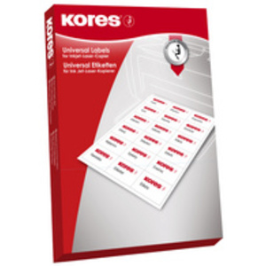 Kores Etiquette universelle, 48,5 x 16,9 mm, blanc