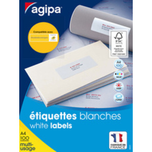 agipa Etiquette universelle, 99,1 x 33,9 mm, blanc