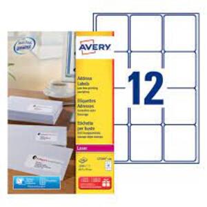 AVERY Etiquette d'adresse, 63,5 x 72 mm, blanc