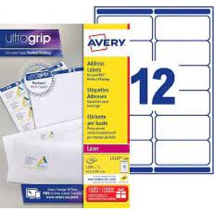 AVERY Etiquette d'adresse, 99,1 x 42,3 mm, blanc