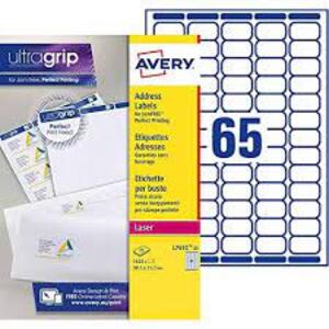 AVERY Mini étiquette d'adresse laser, 38,1 x 21,2 mm, blanc