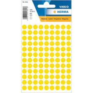 HERMA Pastille adhésive, diamètre: 8 mm, jaune