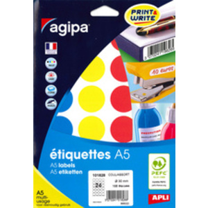 agipa Pastille de couleur, diamètre: 8 mm, rond, jaune