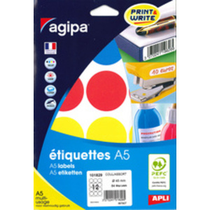 agipa Pastille de couleur, diamètre: 8 mm, rond, jaune