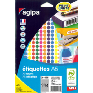 agipa Pastille de couleur, diamètre: 8 mm, rond, vert