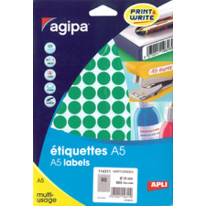 agipa Pastille de couleur, diamètre: 8 mm, rond, vert