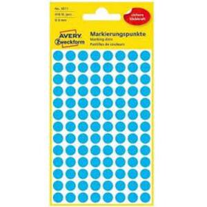 AVERY Zweckform Pastille de couleur, diamètre 8 mm, bleu