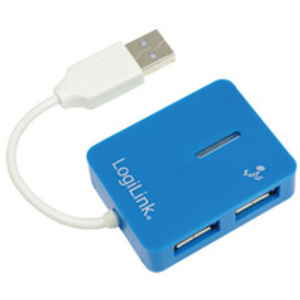 LogiLink Hub USB 2.0 Smile, 4 ports, bleu