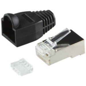 LogiLink Connecteur mâle RJ45, blindé, Cat.6, noir