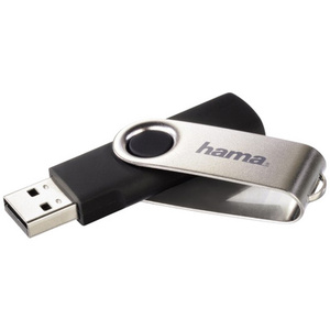 hama Clé USB 2.0 'Rotate', 8 GB, noir/argent