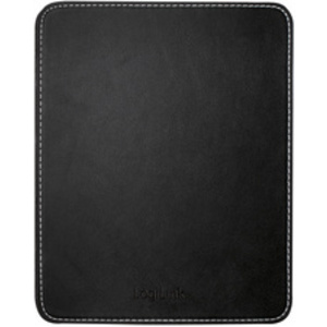 LogiLink Tapis de souris dans un design en cuir, noir