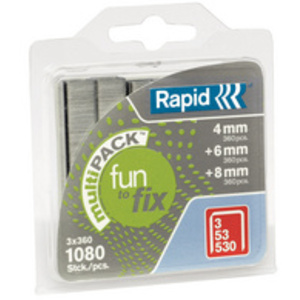 Rapid Agrafes, cassette d'agrafes 5080e, pack de 3