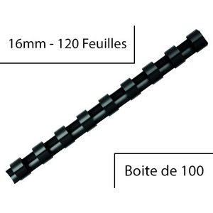 Fellowes Peigne à relier en plastique, format A4, 16mm,